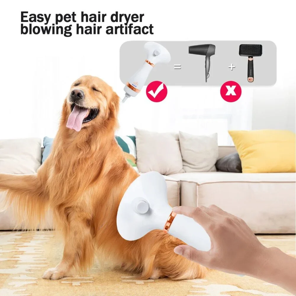 3 in1 quiet per dryer and brush for your dog's or cat's hair